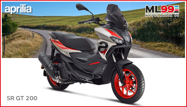 ML99 Promozione nuovo scooter Aprilia SR-GT 200 | Vista laterale