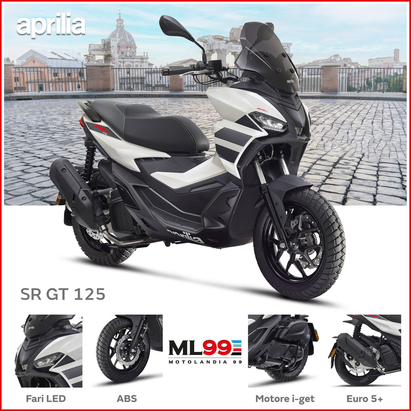 ML99 Promozione scooter Aprilia SR-GT 125 | Dettagli e vista laterale