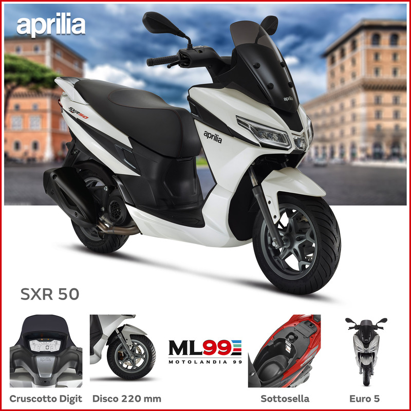 ML99 Promozione scooter Aprilia SXR 50 | Dettagli e vista generale